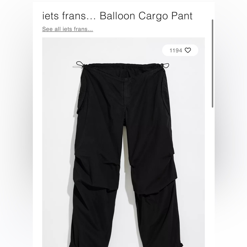 Urban Outfitters les fiends parachute pants black